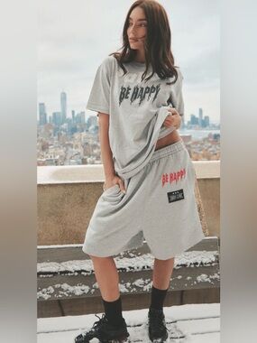 Sabbi THE BE HAPPY TEE - GREY